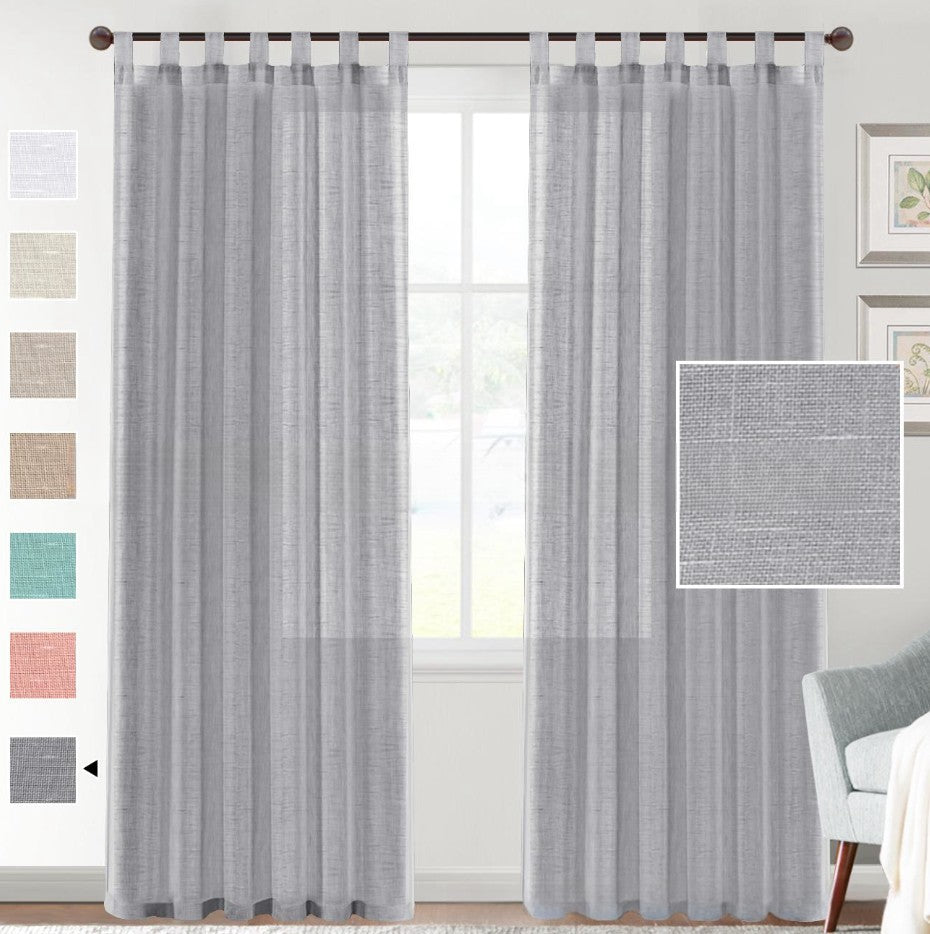 Linen Transparent Window Curtain - Tassenworte
