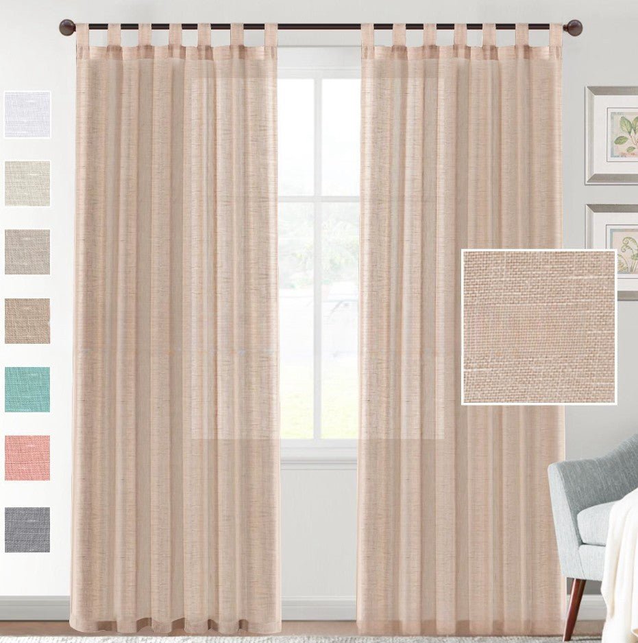 Linen Transparent Window Curtain - Tassenworte