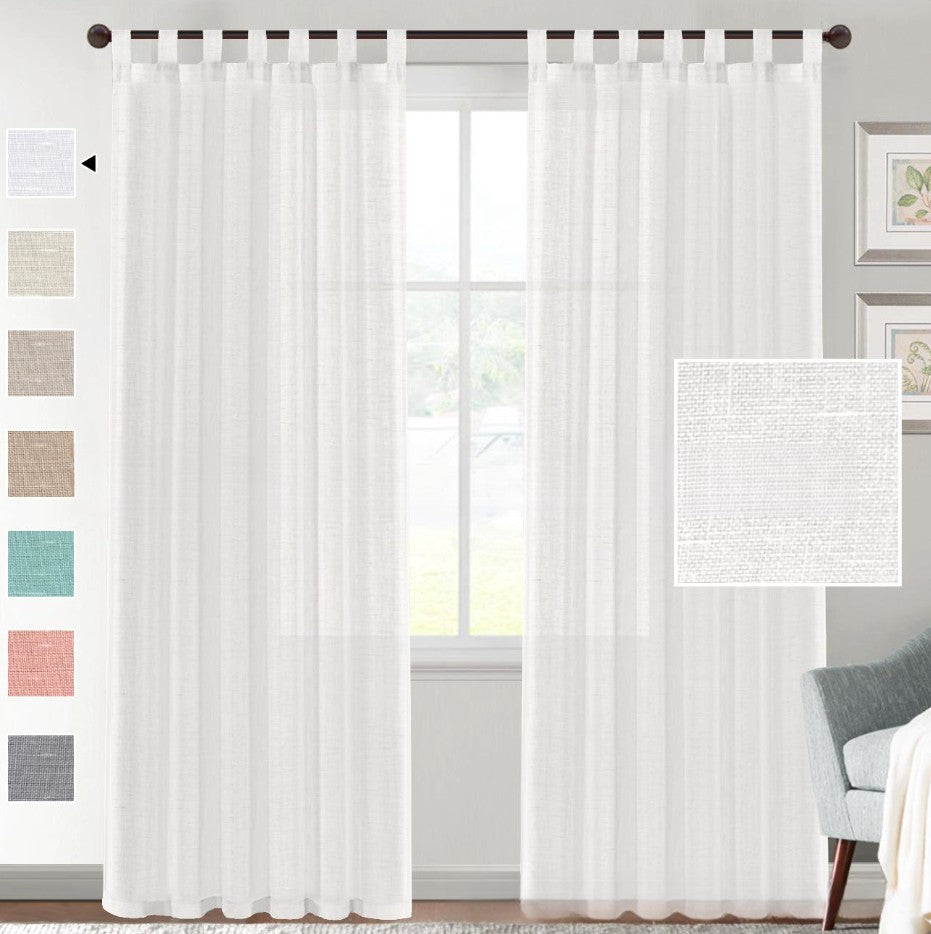 Linen Transparent Window Curtain - Tassenworte