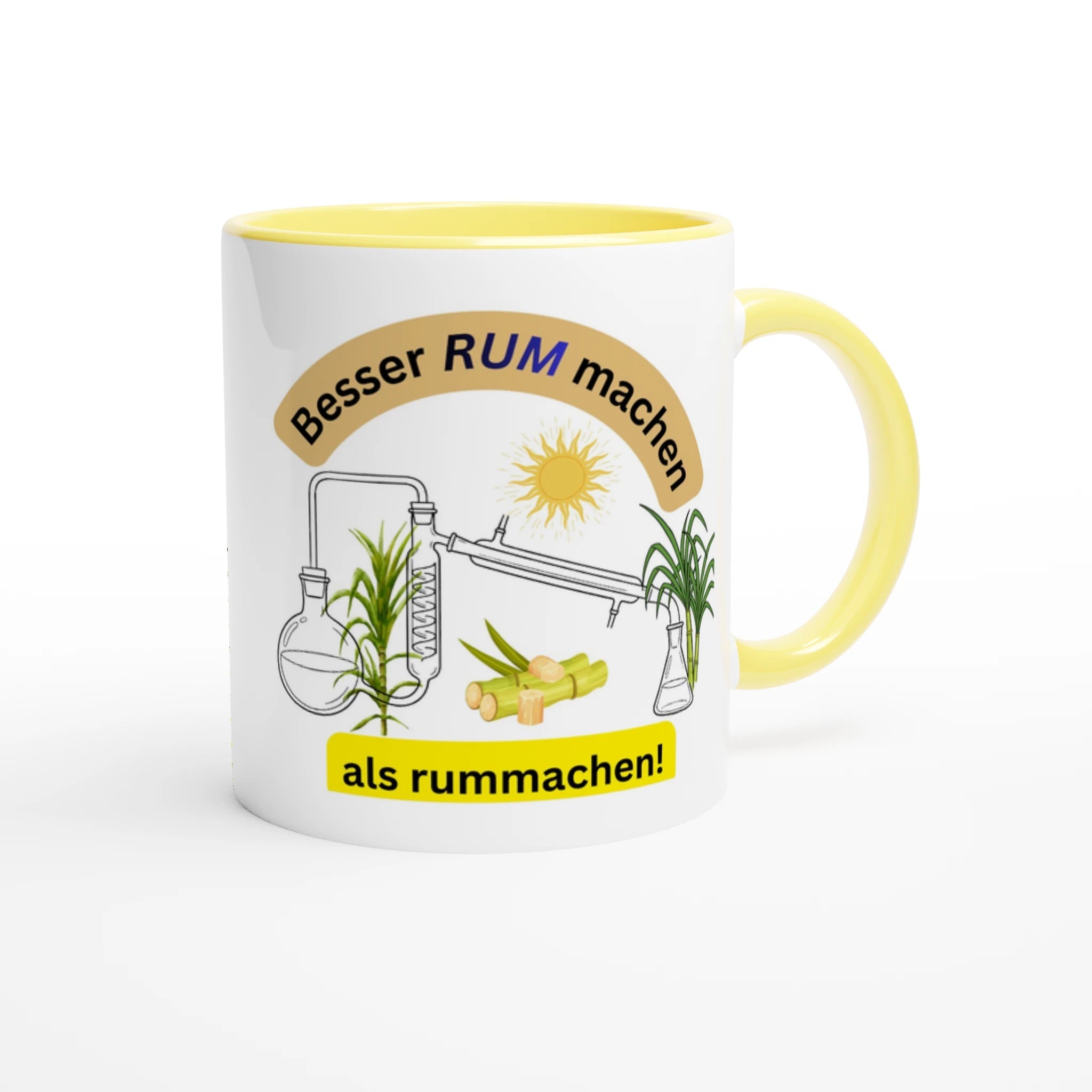 Lustige Rum - Tasse: „Besser RUM machen als rummachen“ – Geschenk für Rumliebhaber & Hobby - Destillateure | Tassenworte - Tassenworte