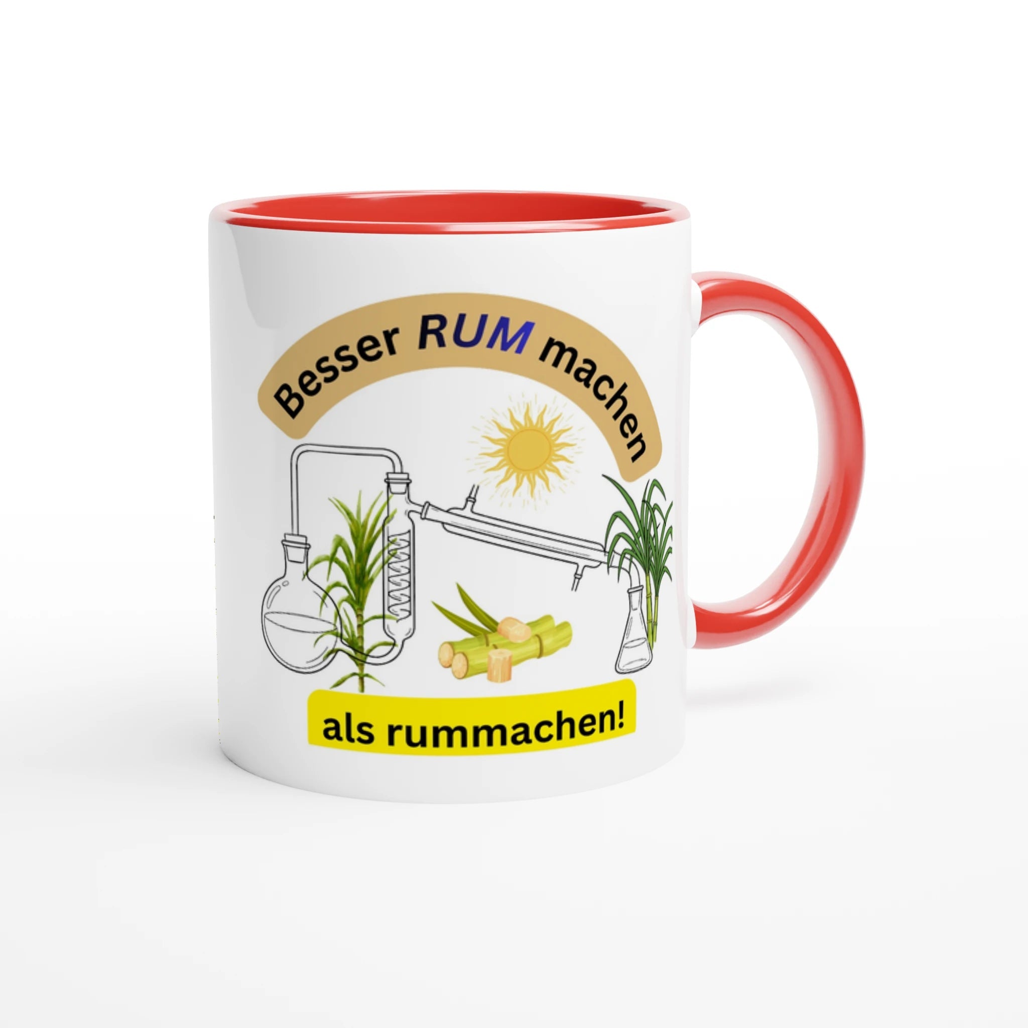 Lustige Rum - Tasse: „Besser RUM machen als rummachen“ – Geschenk für Rumliebhaber & Hobby - Destillateure | Tassenworte - Tassenworte