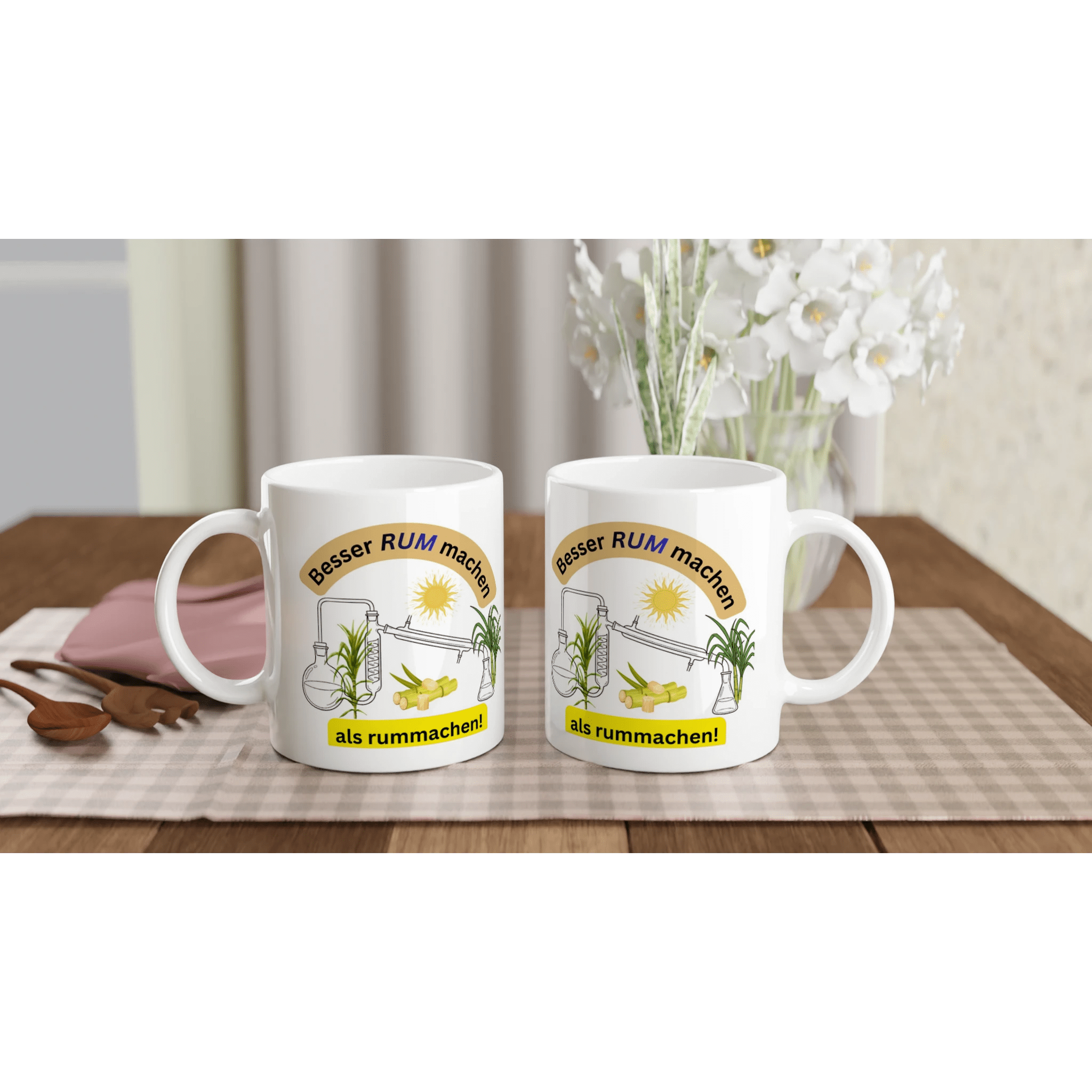 Lustige Rum - Tasse: „Besser RUM machen als rummachen“ – Geschenk für Rumliebhaber & Hobby - Destillateure | Tassenworte - Tassenworte