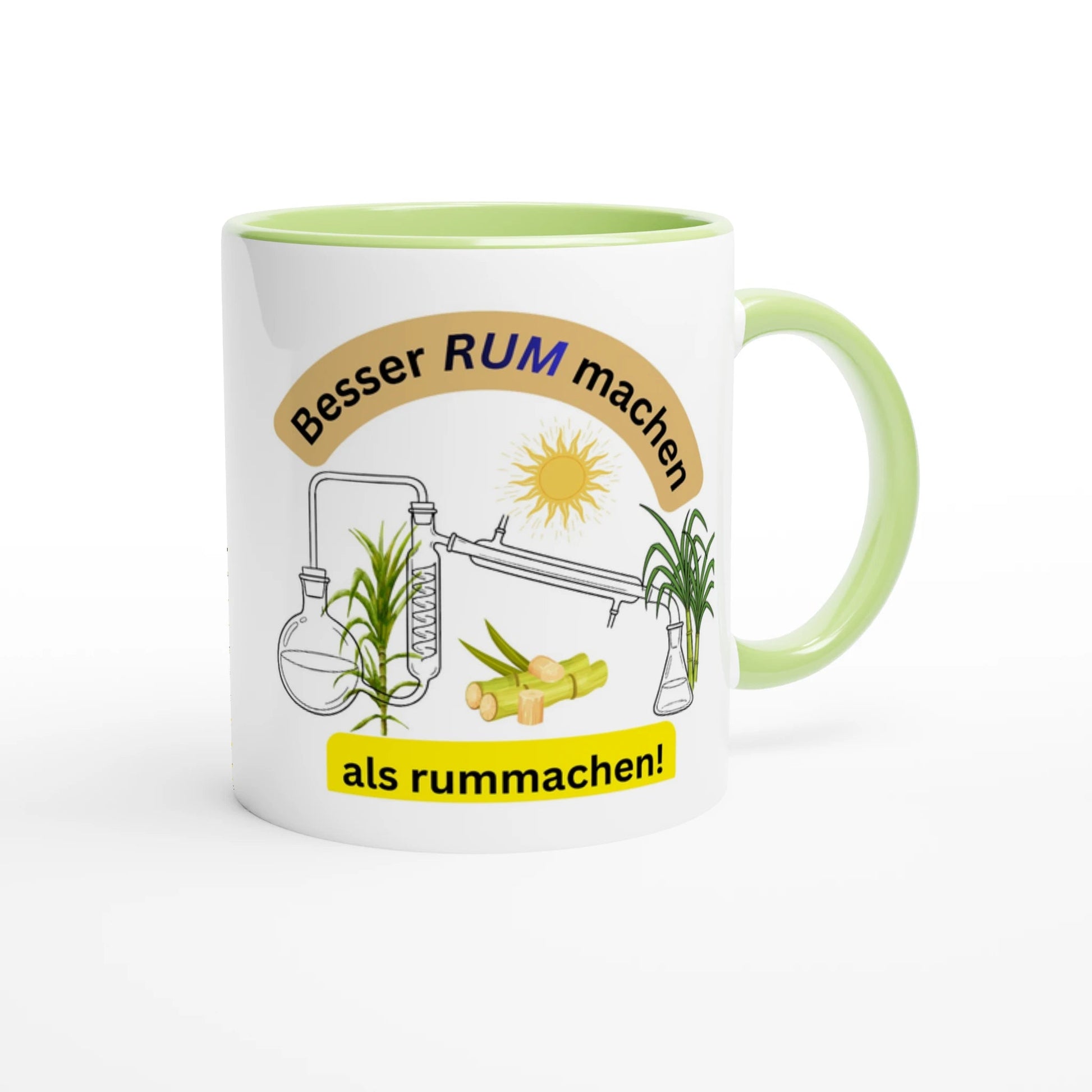 Lustige Rum - Tasse: „Besser RUM machen als rummachen“ – Geschenk für Rumliebhaber & Hobby - Destillateure | Tassenworte - Tassenworte