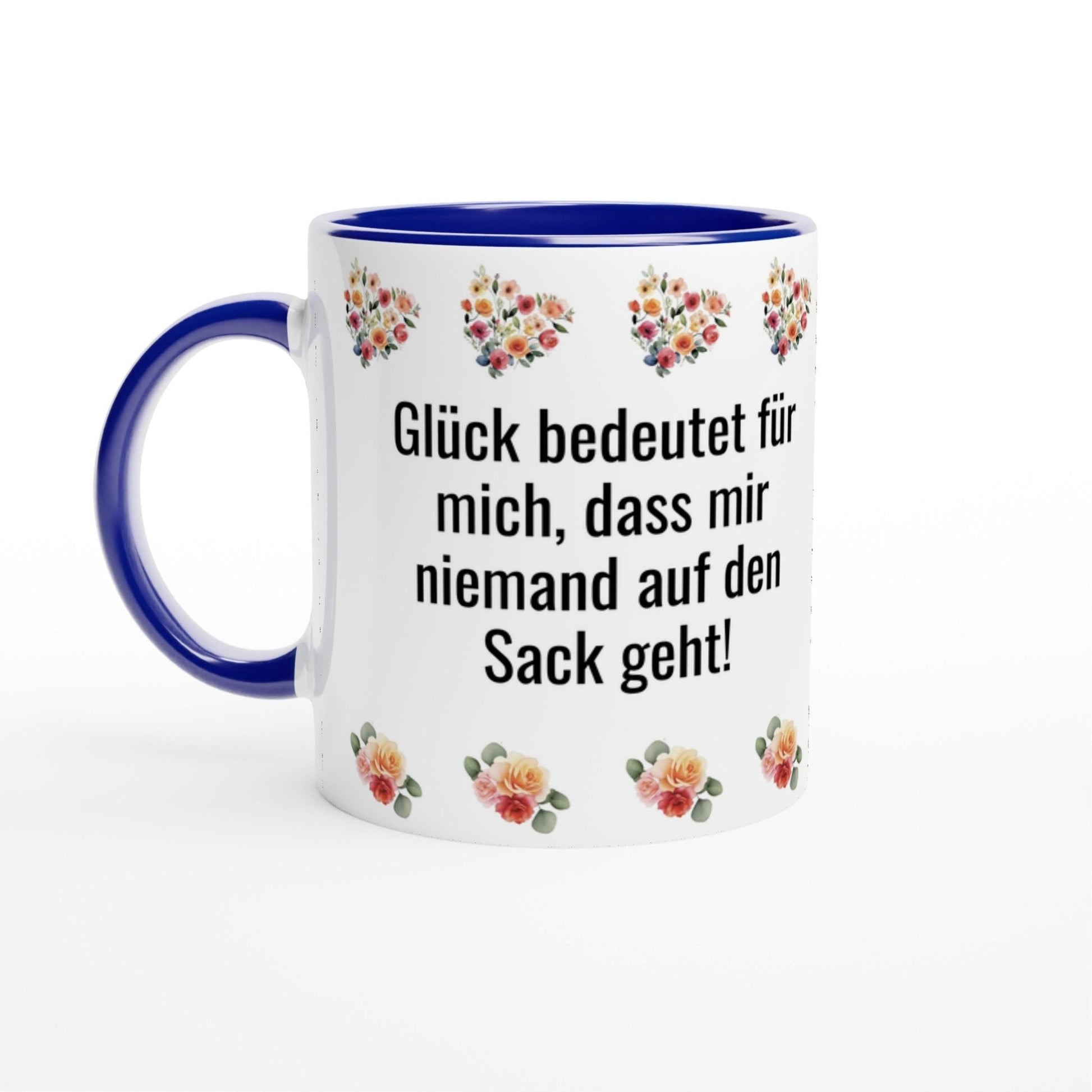 Lustige Tasse „Glück bedeutet für mich, dass mir niemand auf den Sack geht.“ – Kaffee - oder Tee - Tasse 325ml mit Spruch | Tassenworte - Tassenworte