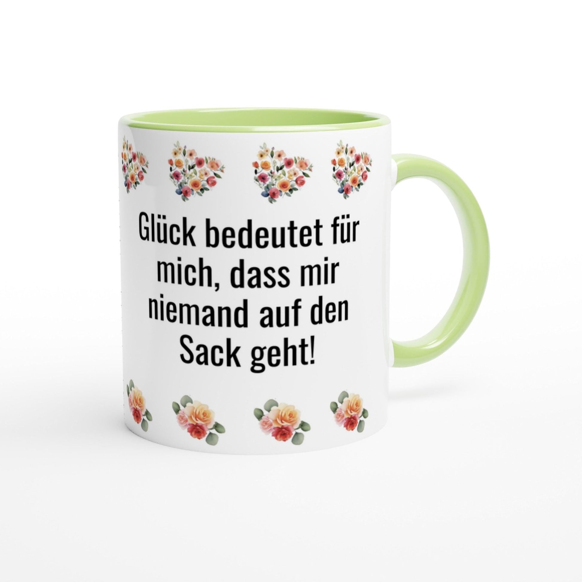Lustige Tasse „Glück bedeutet für mich, dass mir niemand auf den Sack geht.“ – Kaffee - oder Tee - Tasse 325ml mit Spruch | Tassenworte - Tassenworte