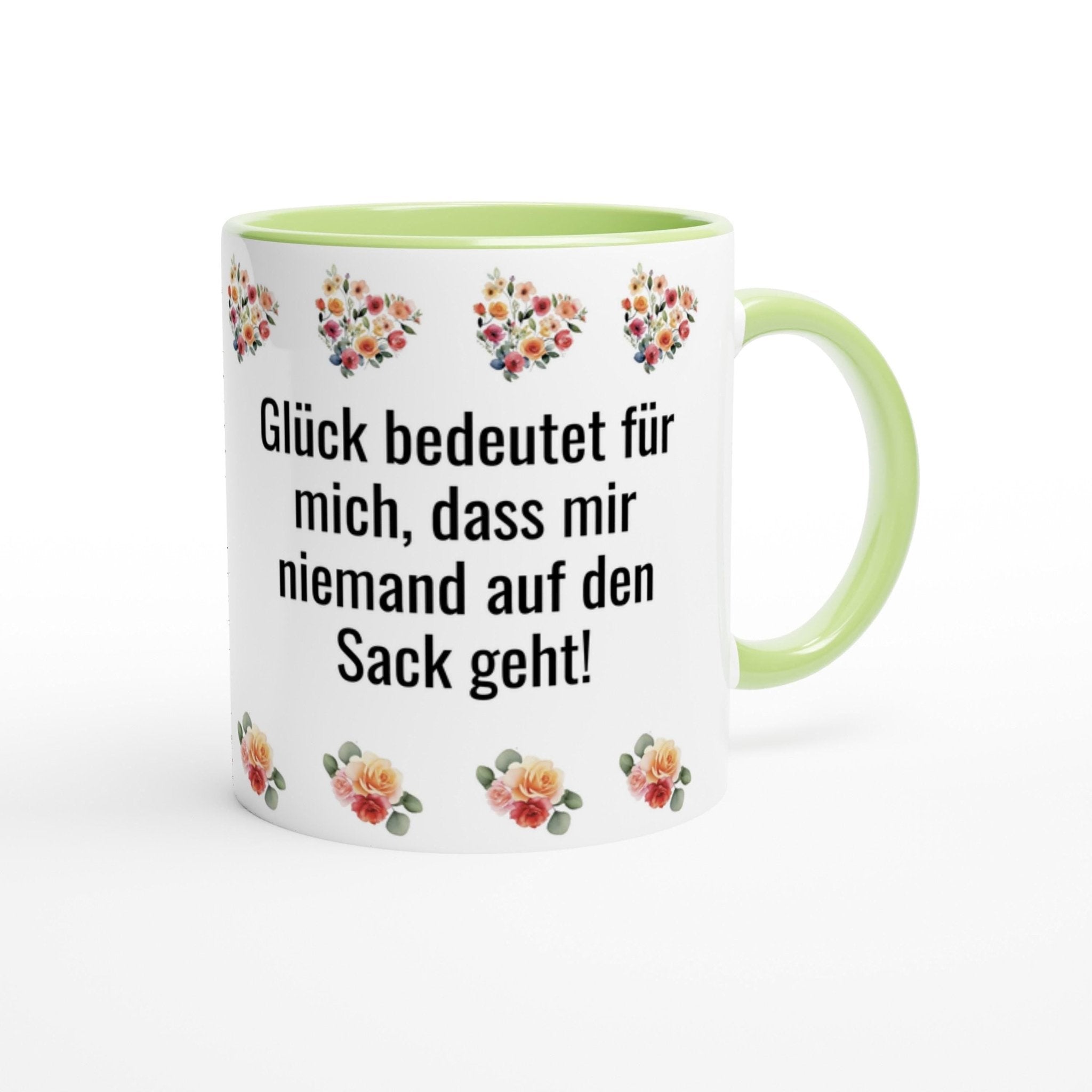 Lustige Tasse „Glück bedeutet für mich, dass mir niemand auf den Sack geht.“ – Kaffee - oder Tee - Tasse 325ml mit Spruch | Tassenworte - Tassenworte
