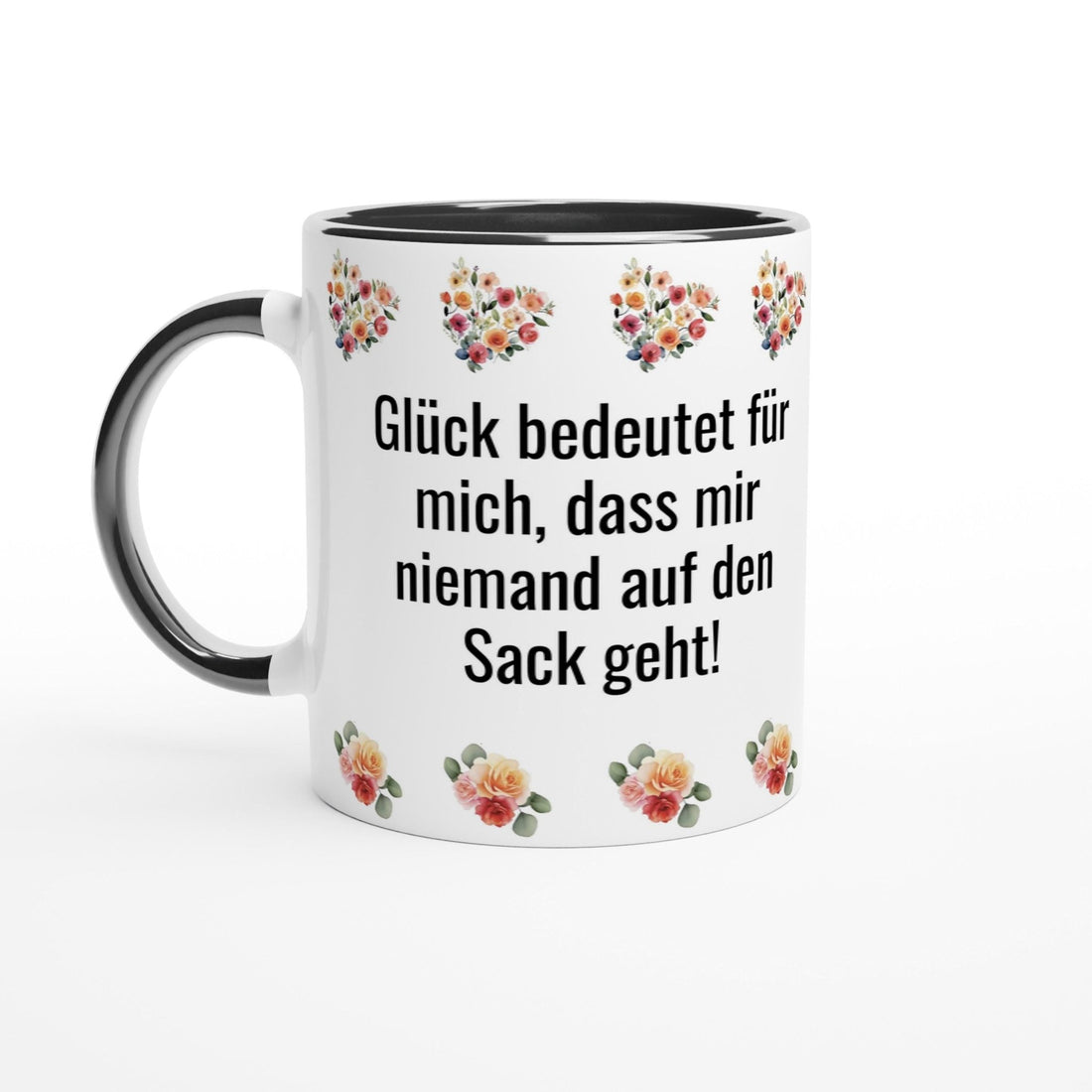 Lustige Tasse „Glück bedeutet für mich, dass mir niemand auf den Sack geht.“ – Kaffee - oder Tee - Tasse 325ml mit Spruch | Tassenworte - Tassenworte