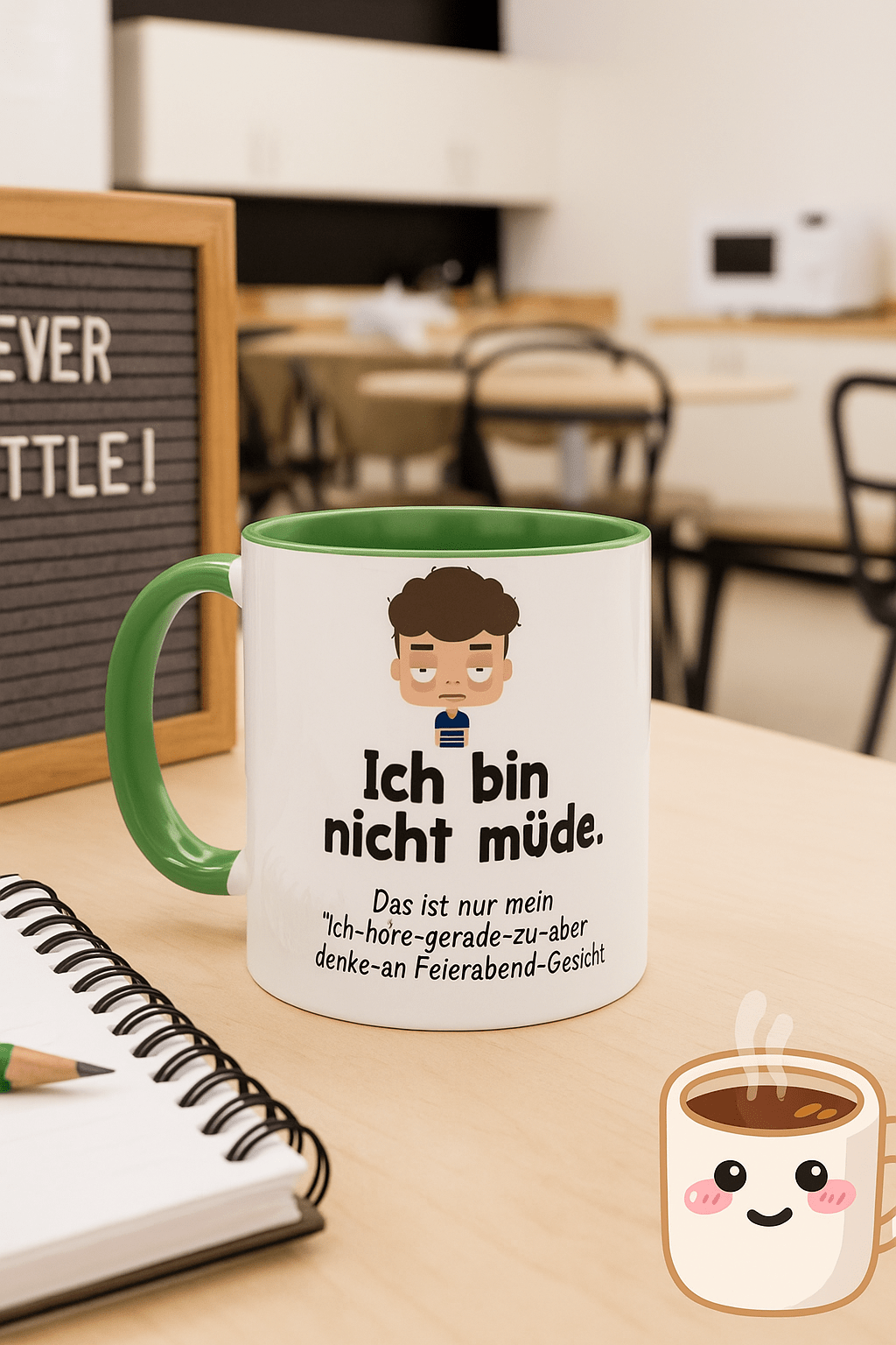Lustige Tasse – Ich bin nicht müde | Geschenk für Kollegen