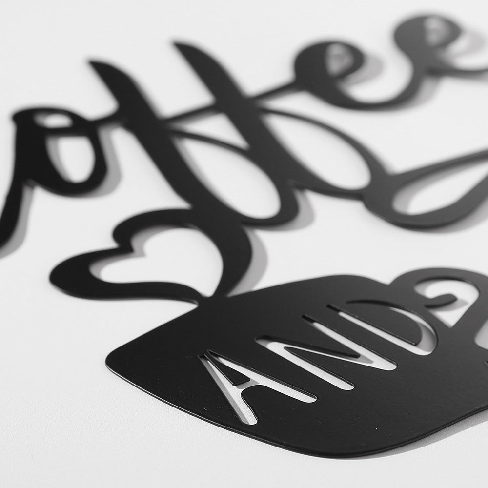 Metal Coffee & Tea Wall Hanging - Tassenworte