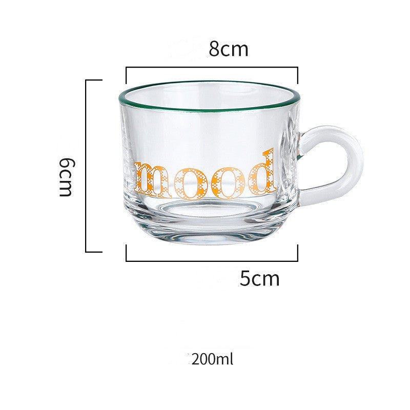 Retro Glass Coffee Cup & Saucer - Tassenworte