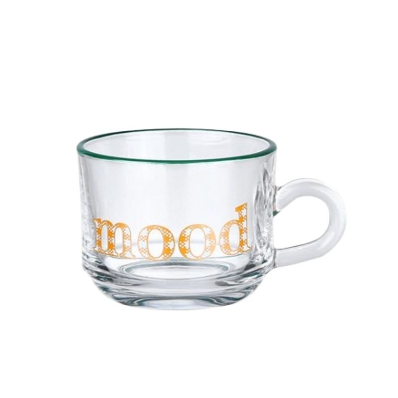 Retro Glass Coffee Cup & Saucer - Tassenworte
