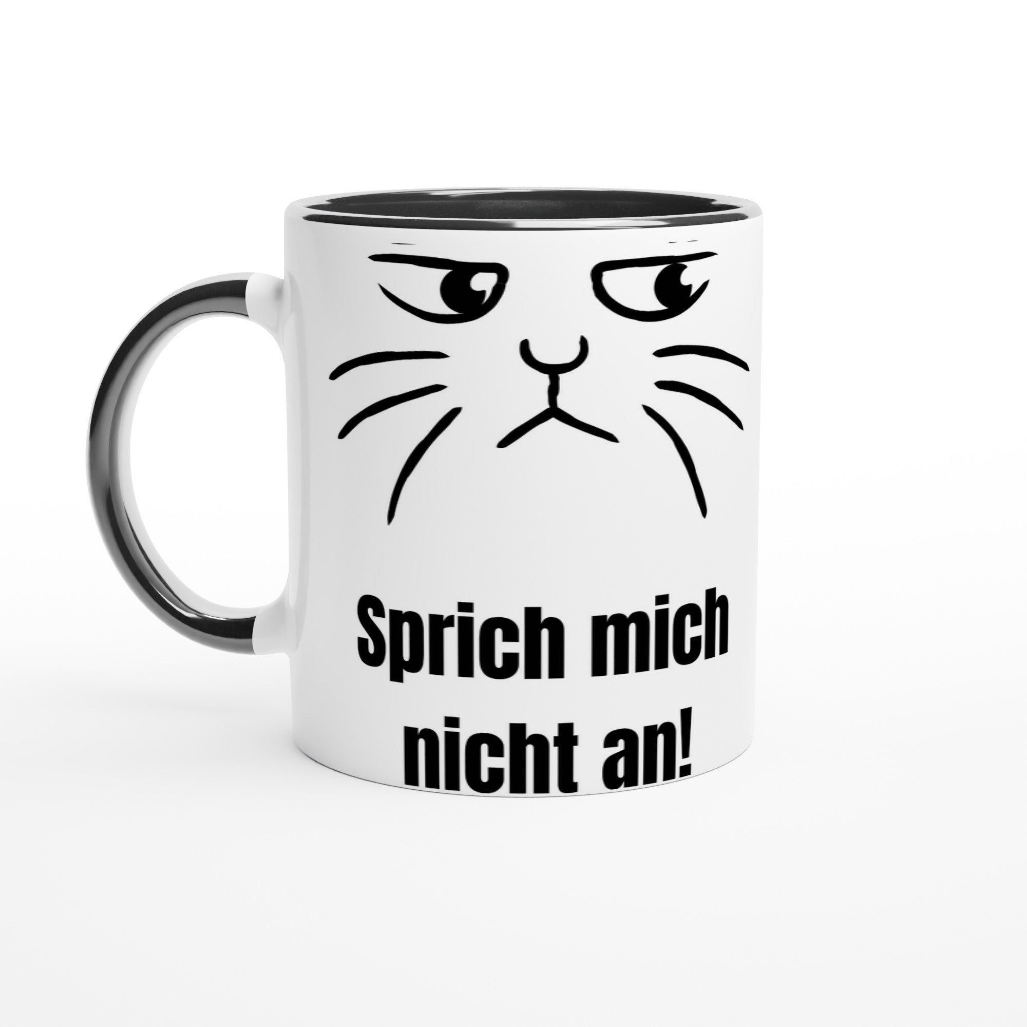 Sprich mich nicht an! – Lustige Katzentasse für Morgenmuffel & Kaffeeliebhaber - Tassenworte