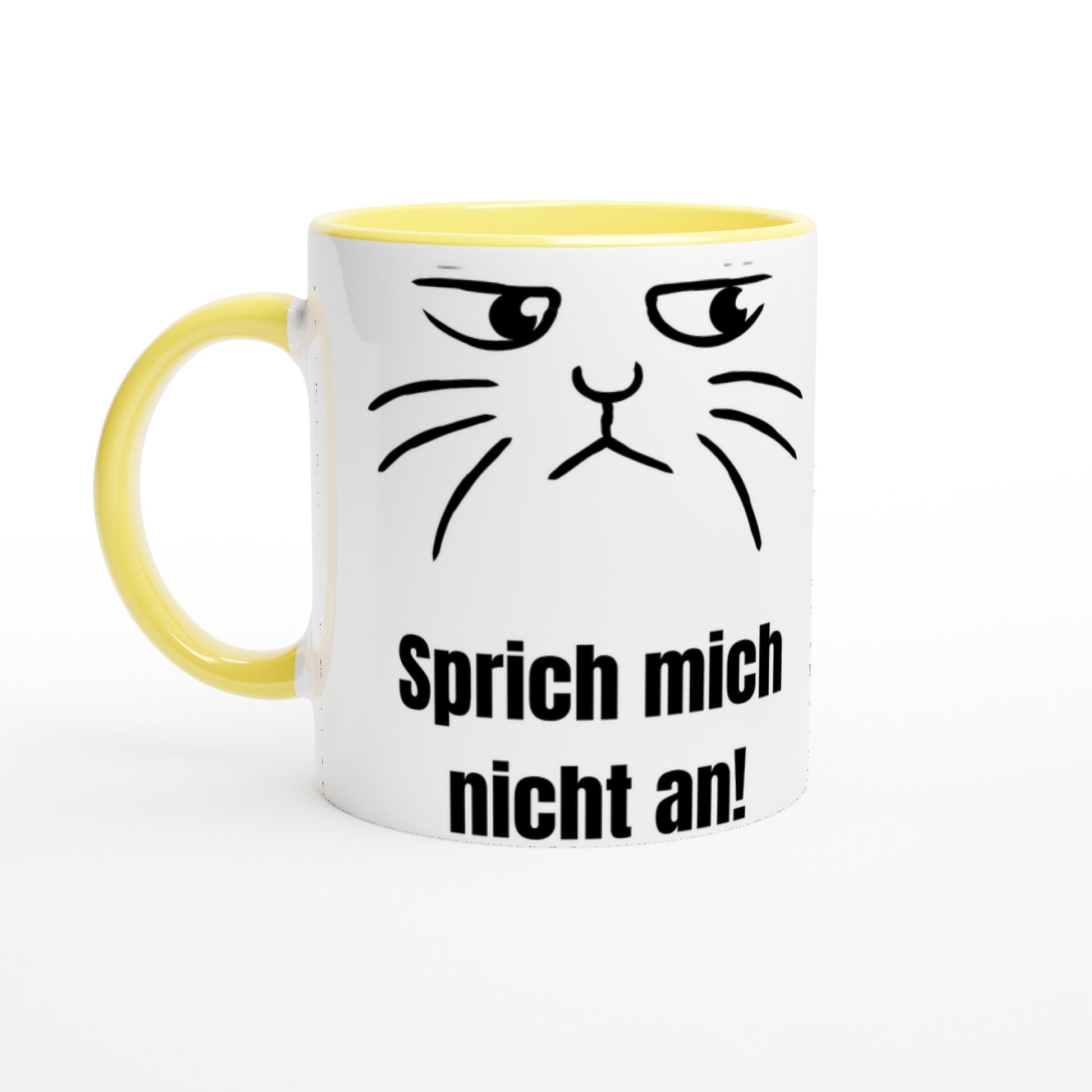 Sprich mich nicht an! – Lustige Katzentasse für Morgenmuffel & Kaffeeliebhaber - Tassenworte