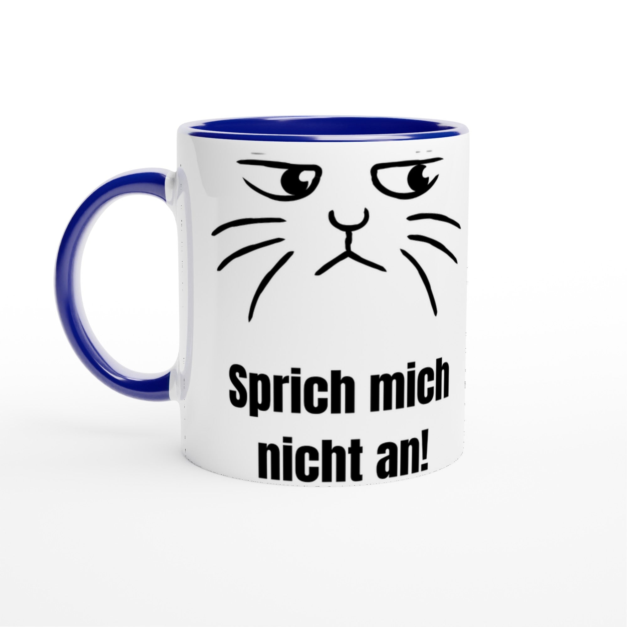 Sprich mich nicht an! – Lustige Katzentasse für Morgenmuffel & Kaffeeliebhaber - Tassenworte