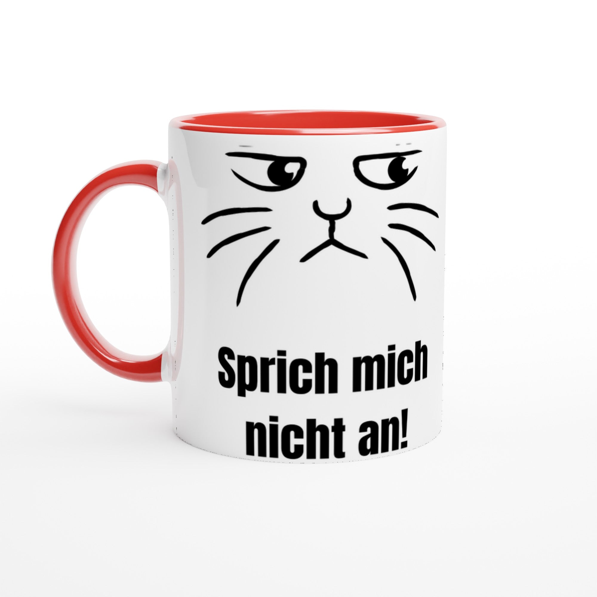 Sprich mich nicht an! – Lustige Katzentasse für Morgenmuffel & Kaffeeliebhaber - Tassenworte