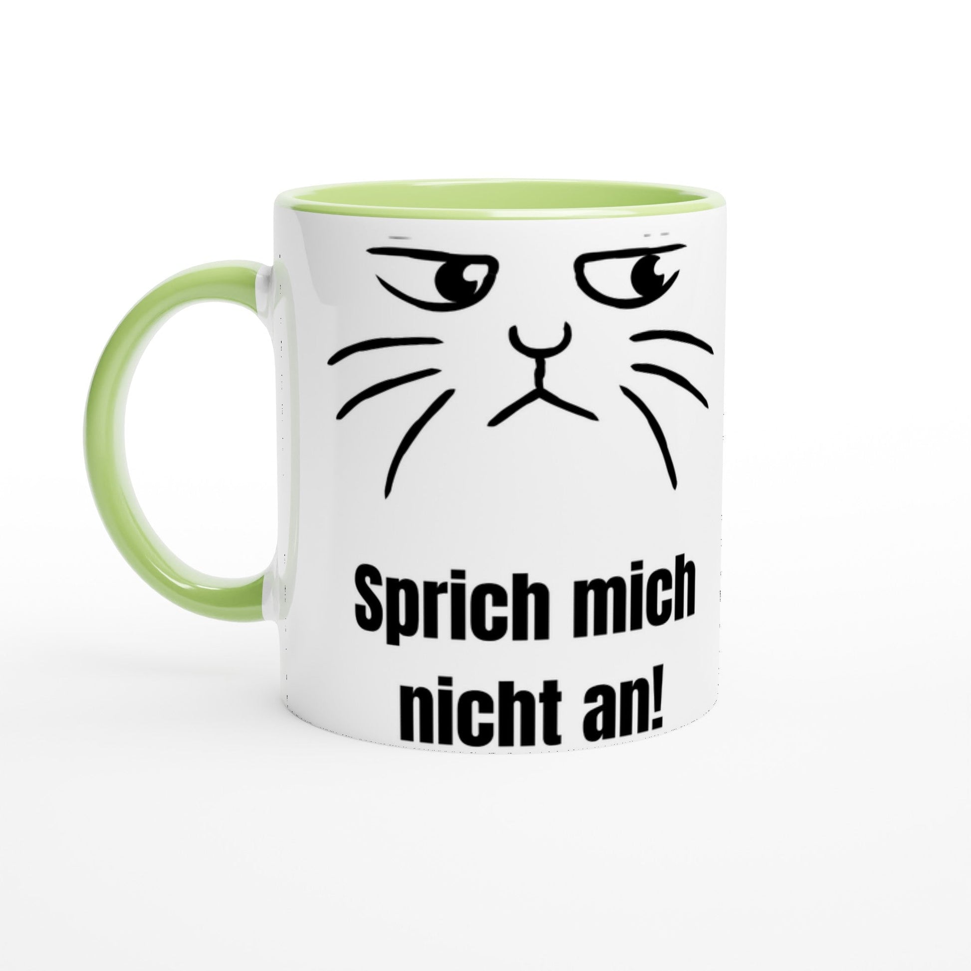 Sprich mich nicht an! – Lustige Katzentasse für Morgenmuffel & Kaffeeliebhaber - Tassenworte