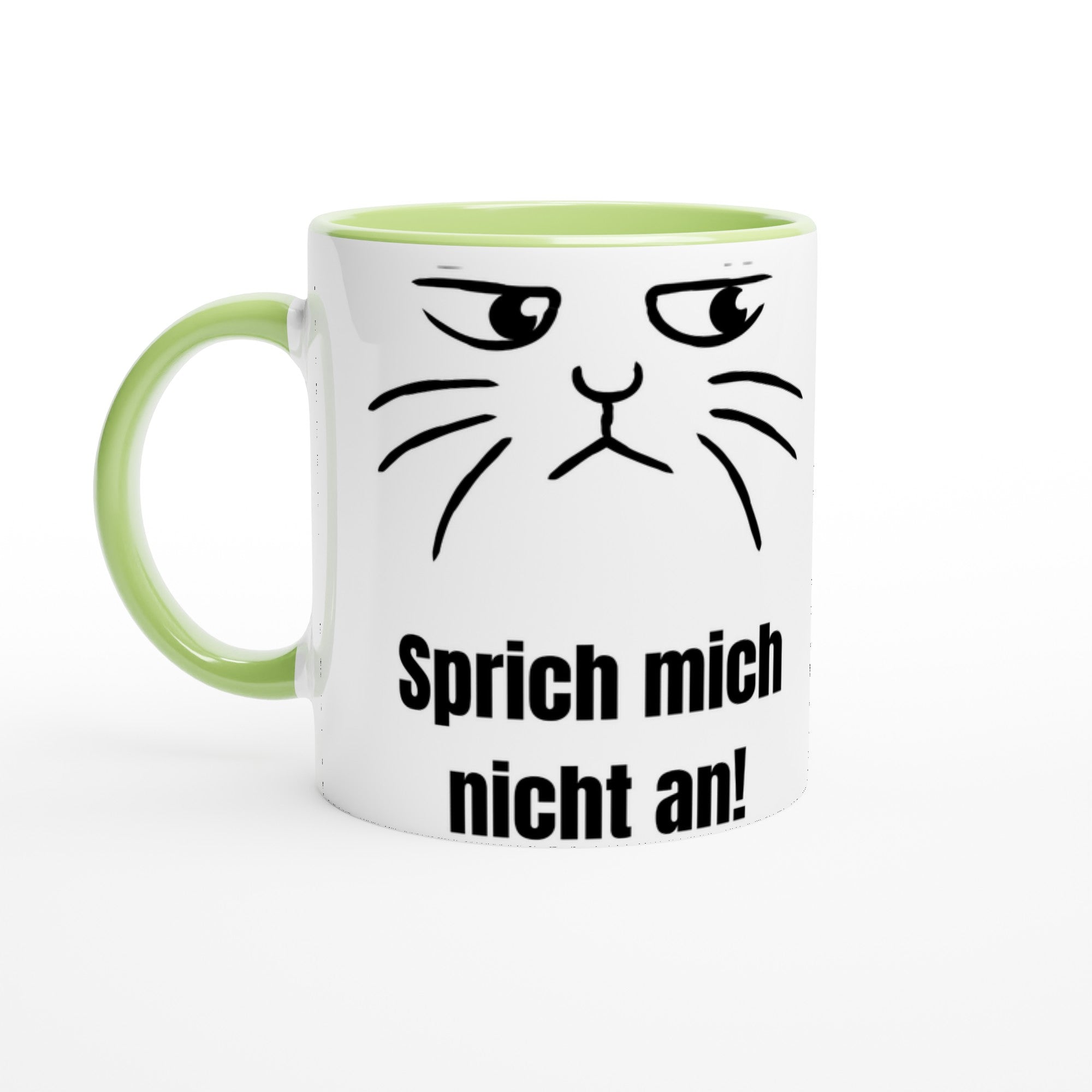 Sprich mich nicht an! – Lustige Katzentasse für Morgenmuffel & Kaffeeliebhaber - Tassenworte