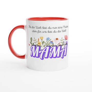 Tasse | Geschenk für Mama | "Du bist die Welt!" 🌸 | Tassenworte - Tassenworte