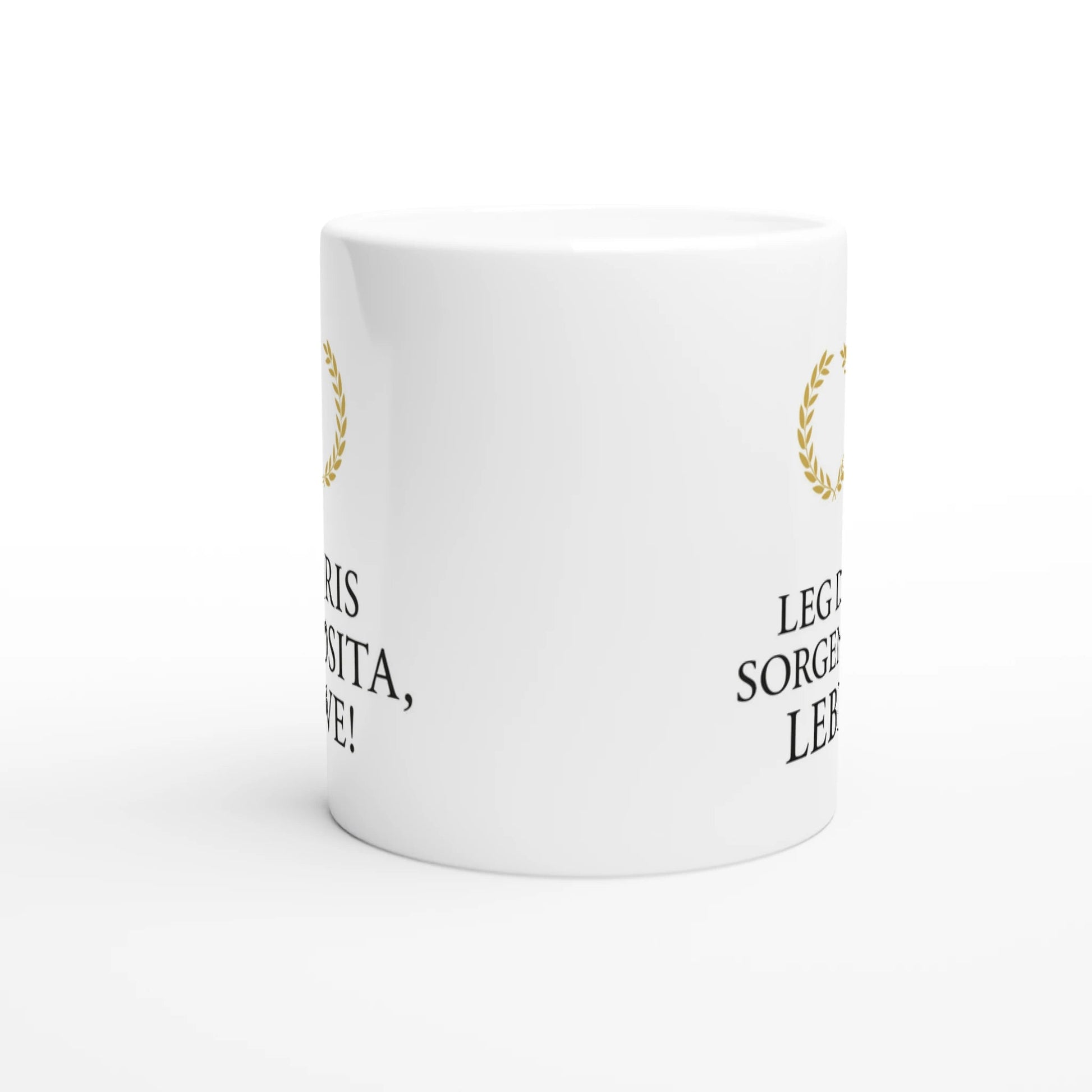 Tasse „Leg die Sorgen ab, lebe!“ – Minimalistisch | Latein „Curis deposita, vive!“ | Geschenk für Achtsamkeit & Selbstfürsorge - Tassenworte