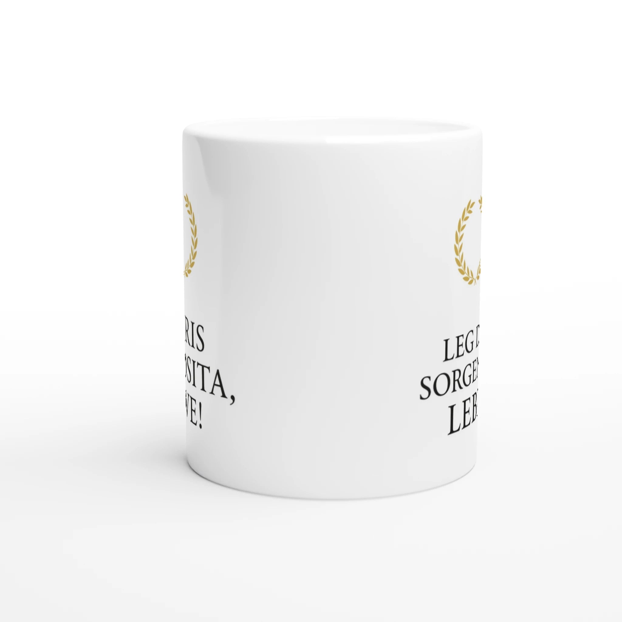 Tasse „Leg die Sorgen ab, lebe!“ – Minimalistisch | Latein „Curis deposita, vive!“ | Geschenk für Achtsamkeit & Selbstfürsorge - Tassenworte