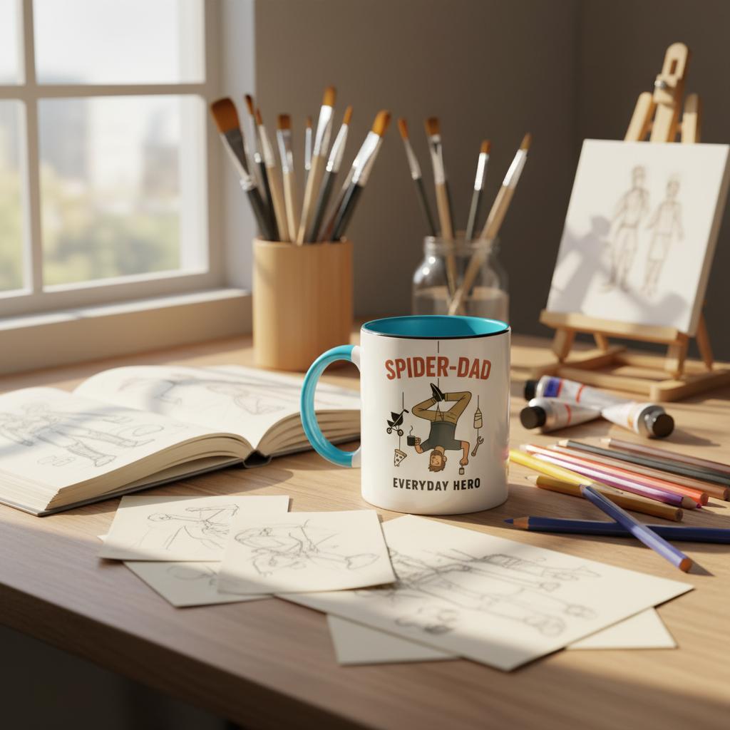 Tasse - Mug - Spider - Dad – Everyday Hero | Lustige Tasse nicht nur zum Vatertag [ Tassenworte - Tassenworte