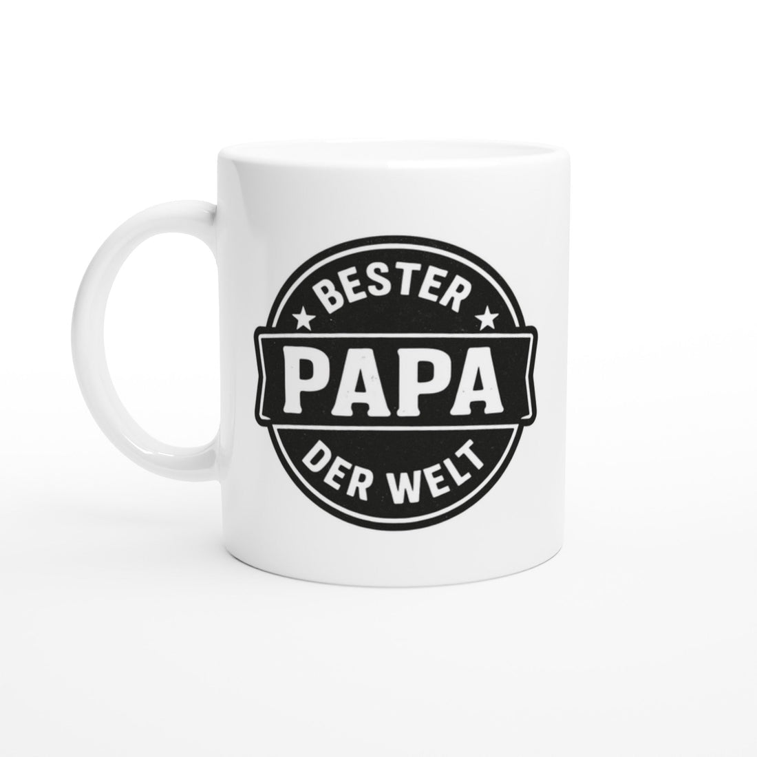 Tasse Retro Style Bester Papa der Welt | Keramik Tasse Kaffee Becher für Männer | Tassenworte - Tassenworte