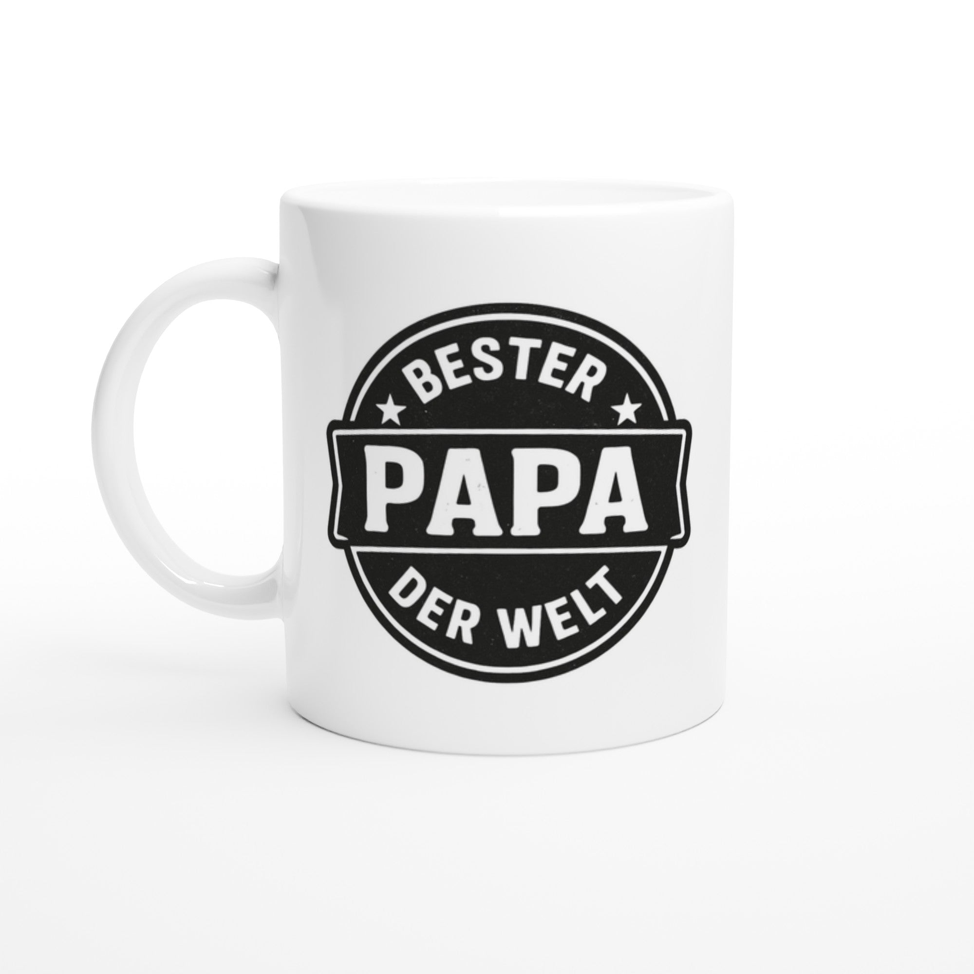 Tasse Retro Style Bester Papa der Welt | Keramik Tasse Kaffee Becher für Männer | Tassenworte - Tassenworte