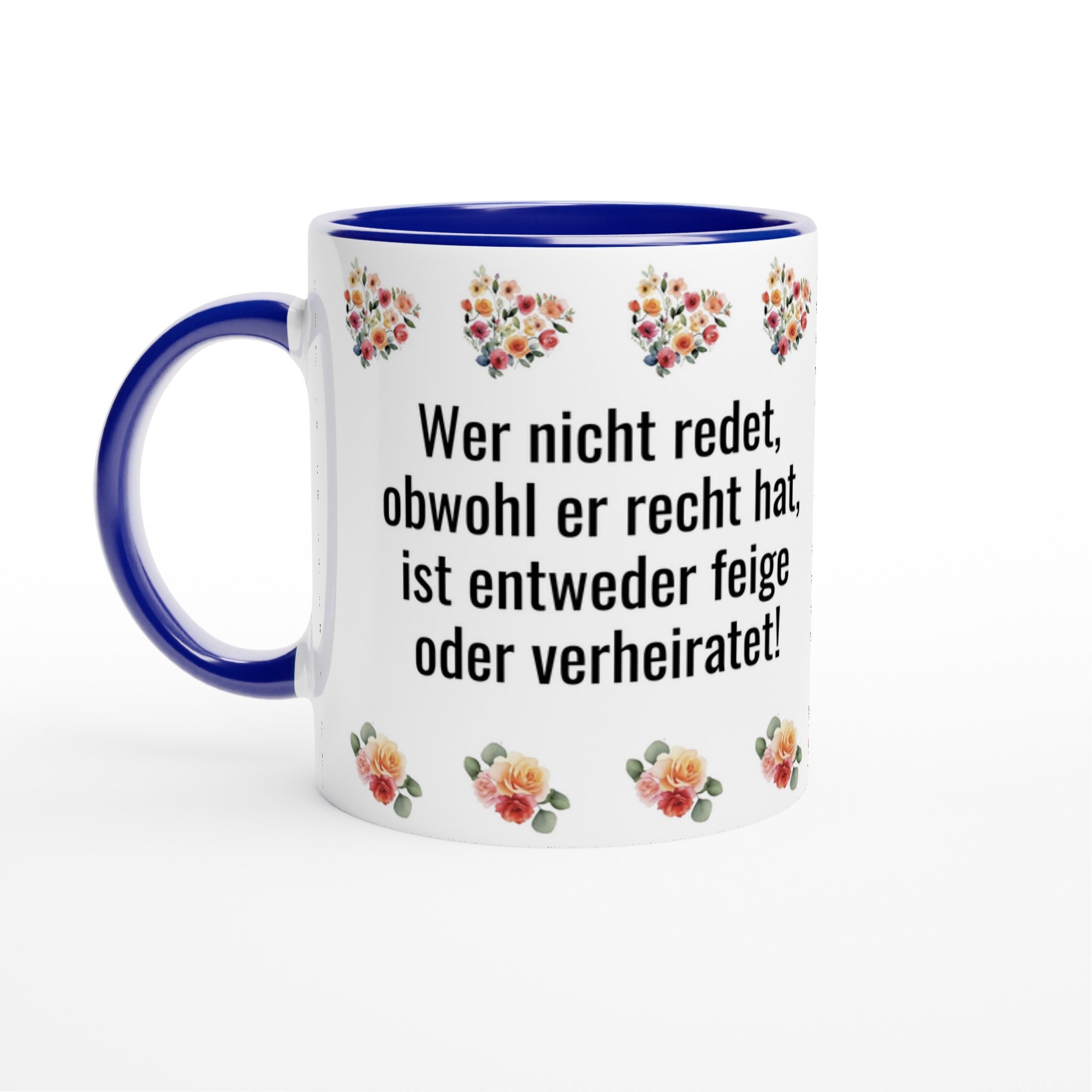 Tasse Spruch „Wer nicht redet, obwohl er recht hat…“ | Lustige Kaffeetasse Geschenk | Humor Tasse Büro Ehe Hochzeit | Tassenworte - Tassenworte