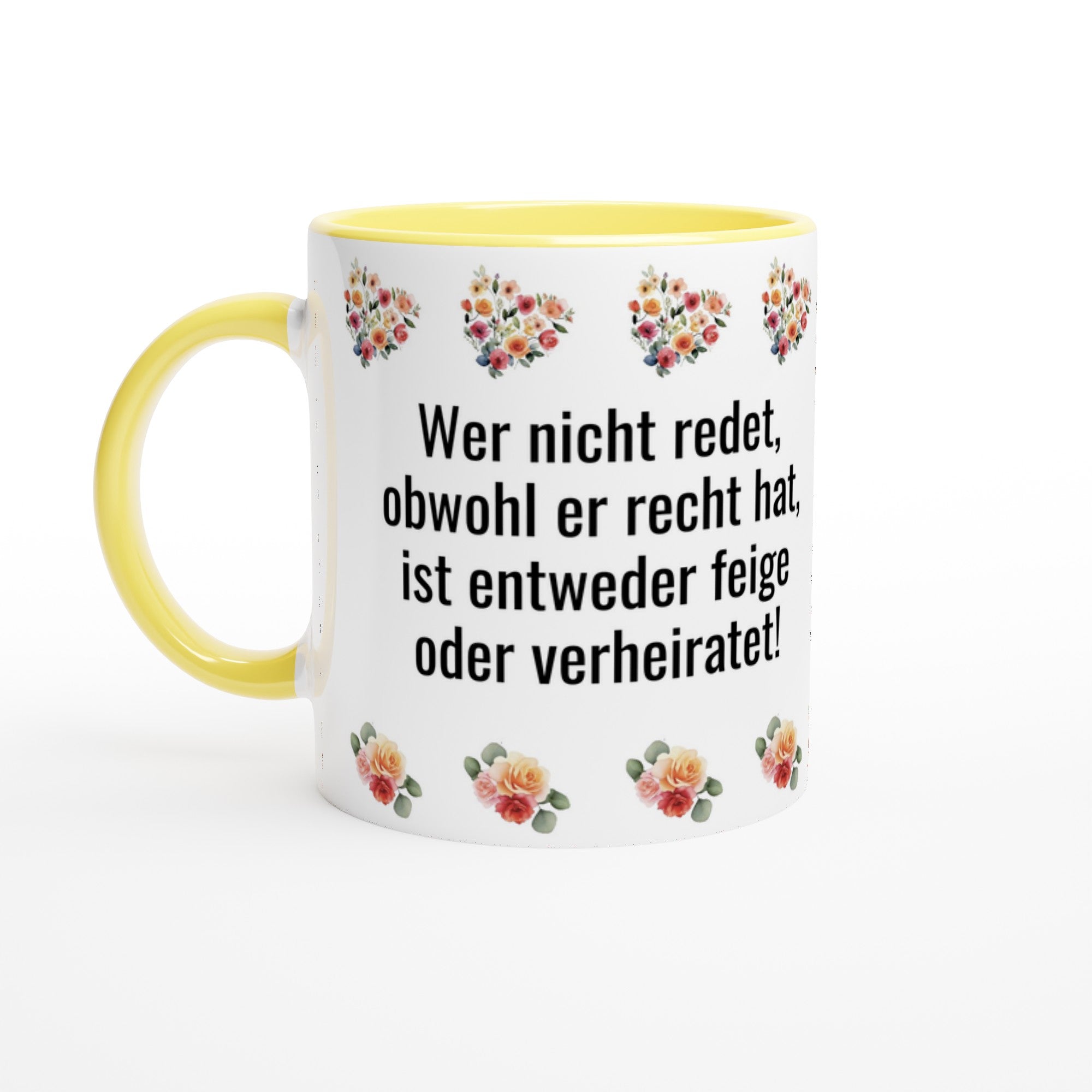 Tasse Spruch „Wer nicht redet, obwohl er recht hat…“ | Lustige Kaffeetasse Geschenk | Humor Tasse Büro Ehe Hochzeit | Tassenworte - Tassenworte