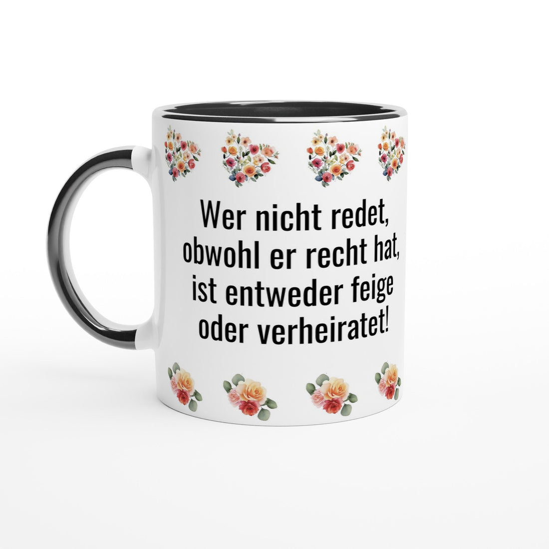Tasse Spruch „Wer nicht redet, obwohl er recht hat…“ | Lustige Kaffeetasse Geschenk | Humor Tasse Büro Ehe Hochzeit | Tassenworte - Tassenworte