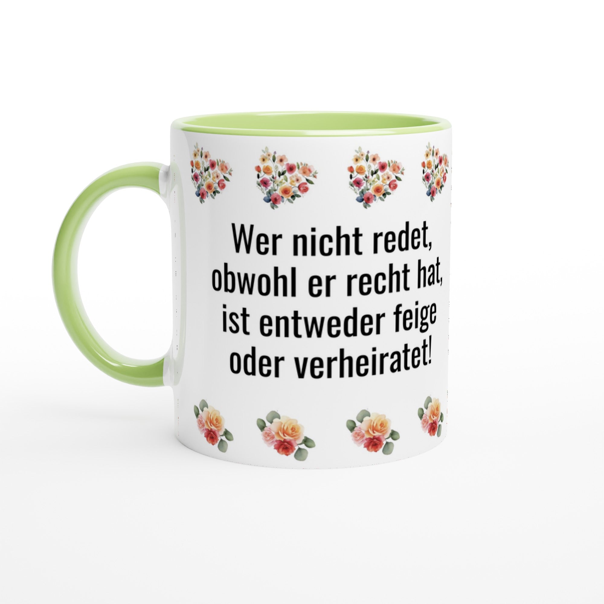 Tasse Spruch „Wer nicht redet, obwohl er recht hat…“ | Lustige Kaffeetasse Geschenk | Humor Tasse Büro Ehe Hochzeit | Tassenworte - Tassenworte