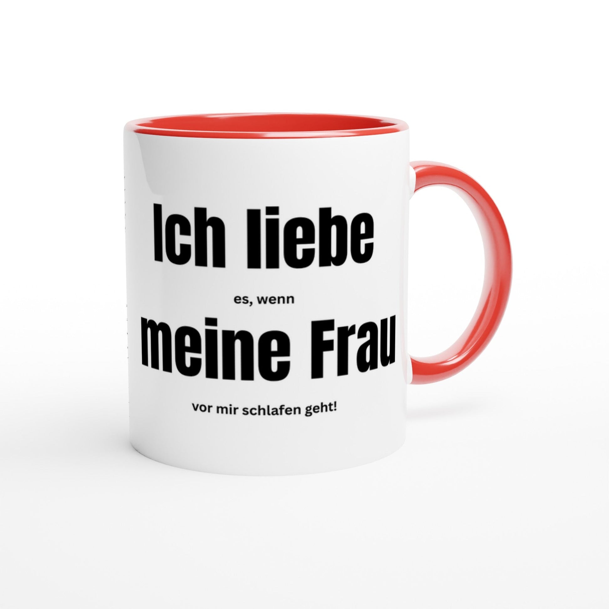 Witzige Tasse – „Ich liebe es, wenn meine Frau vor mir schlafen geht!“ – Lustiges Geschenk für Männer & Ehemänner - Tassenworte
