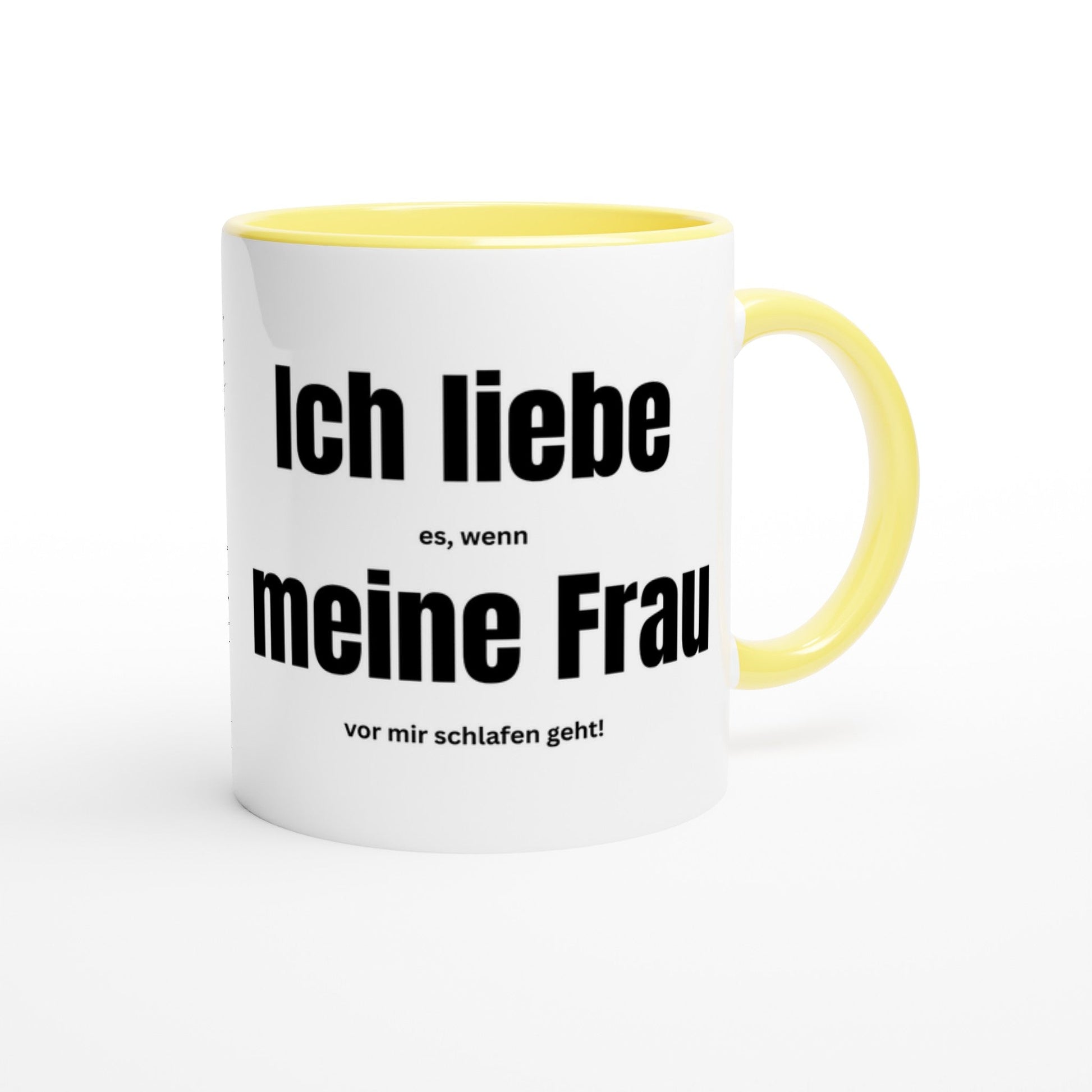 Witzige Tasse – „Ich liebe es, wenn meine Frau vor mir schlafen geht!“ – Lustiges Geschenk für Männer & Ehemänner - Tassenworte