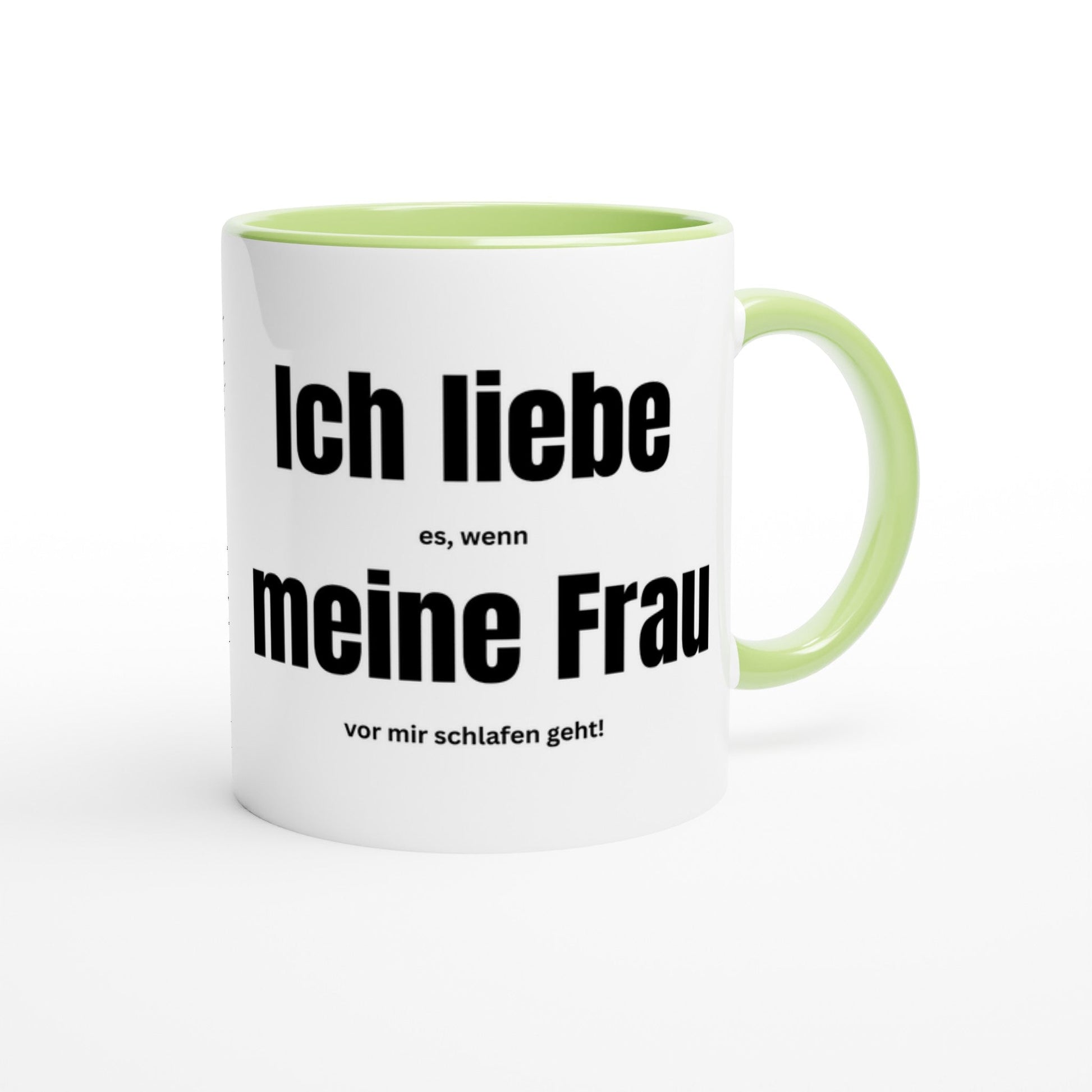 Witzige Tasse – „Ich liebe es, wenn meine Frau vor mir schlafen geht!“ – Lustiges Geschenk für Männer & Ehemänner - Tassenworte